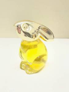 lot 482 image: Avon Yellow Glass Bunny Cologne Bottle