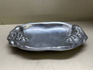 lot 490 image: Indian Aluminum Grape Design Tray