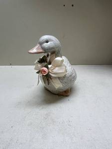 lot 497 image: Decorative Duck Figurine with Bow