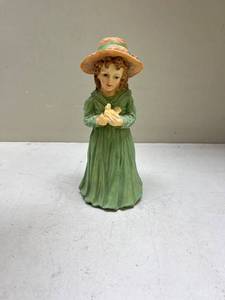 lot 514 image: Victorian Style Girl Figurine with Bird