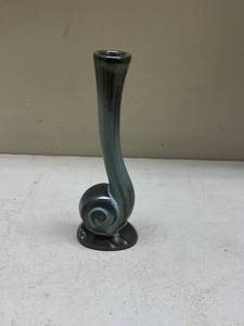 lot 557 image: Frankoma Ceramic Bud Vase with Blue Green Glaze