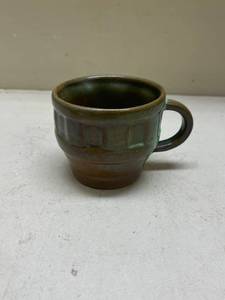 lot 560 image: Frankoma Ceramic Coffee Mug with Green Glaze