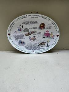 lot 577 image: What A Grandmother Is Decorative Plate Third Edition