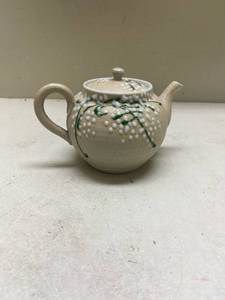 lot 582 image: Japanese Ceramic Teapot with Raised Floral Design