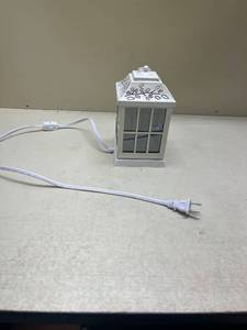 lot 583 image: White Electric Lantern with LED String Lights