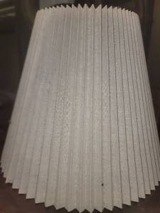 lot 3294 image: White Pleated Drum Lampshade