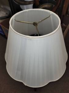 lot 3295 image: White Pleated Lamp Shade
