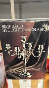 Silver Plated Five Light Candelabra