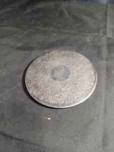 lot 3860 image: Decorative Silver coaster