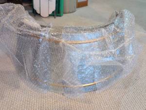 lot 2611 image: Galvanized with gold trim Christmas tree collar