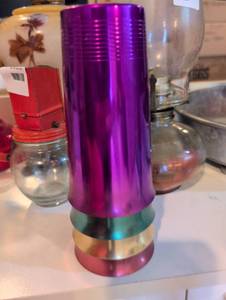 lot 2623 image: Metallic Anodized Aluminum Drinking Cups Set