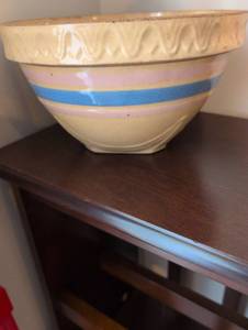 Mid-Century Striped Mixing Bowl