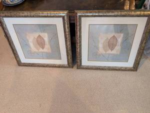 lot 2668 image: Botanical Leaf Print Wall Art Set