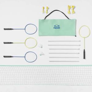 Badminton Set - Sun Squad: 4 Racquets, Storage Bag, Lawn Sports for Adults