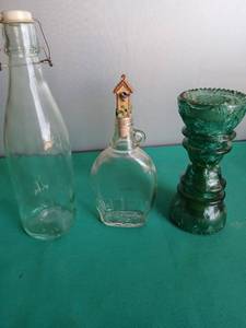 lot 9092 image: Glass Bottle and Glassware Collection Set