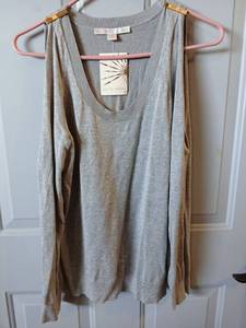 lot 9166 image: Boston Proper Knit Tank Top and Dex Sweater Bundle - Retail $15