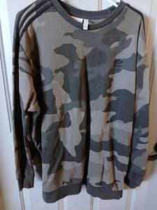 lot 9173 image: Mens Clothing Bundle - Adidas Camo Sweatshirt, Red T-Shirt, Aircraft Mechanic Long Sleeve - Retail $15