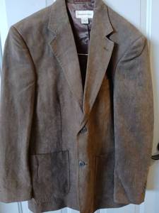 lot 9176 image: Mens Blazer and Leather Jacket Bundle - Retail $25