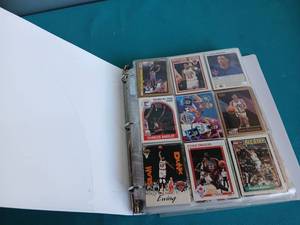 lot 9226 image: 1980s-1990s NBA Basketball Card Collection in Binder - Retail $25