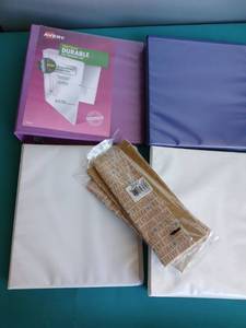 lot 9229 image: Office Supplies Bundle - Binders and Fathers Day Tissue Paper - Retail $15