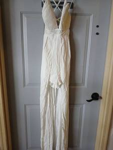 lot 9266 image: B-SHARP White Maxi Dress with Lace-Up Back Detail - Retail $25