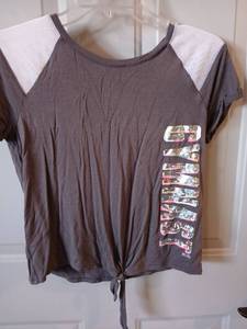lot 9276 image: Womens T-Shirt Bundle Justice Active and Tie-Dye Tops - Retail $15