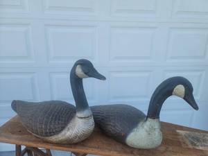lot 10 image: Resin Antique Geese Decoys