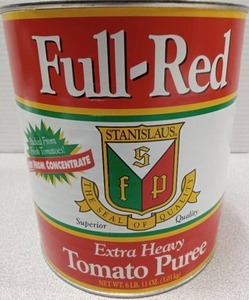 lot 3409 image: Full-Red Stanislaus Extra Heavy Tomato Puree Can 6 lb 11 oz