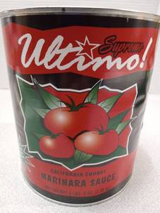 lot 3412 image: Supreme Ultimo Marinara Sauce Can 6 lbs 9 oz