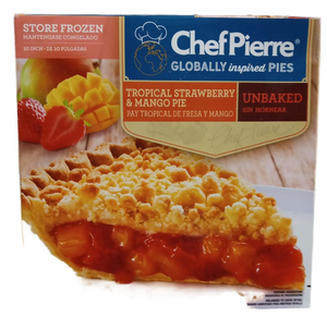 lot 3420 image: Chef Pierre Tropical Strawberry & Mango Pie 10 Inch Unbaked Frozen