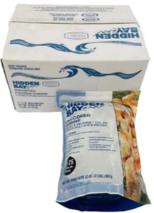 Hidden Bay Frozen Uncooked Shrimp 16/20 Easy Peel Shell On (2 lbs) Sell By 08/08/2026