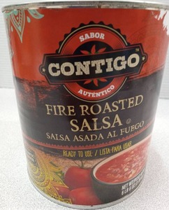 lot 3437 image: Contigo Fire Roasted Salsa Large Can 6Lb. 6Oz.