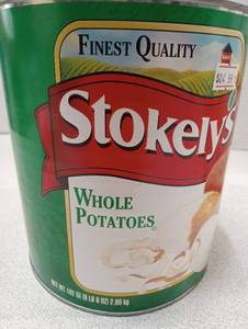 lot 3439 image: Stokeys Whole Potatoes 102 oz Large Can