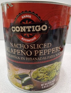 lot 3440 image: Contigo Nacho Sliced Jalapeno Peppers 6.39 lb Can