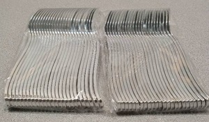 lot 3459 image: Pro Pack original silver plastic spoons 2 packs-25 piece