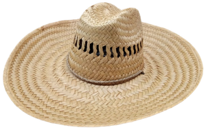 lot 3377 image: Handwoven Straw Cowboy Hat with Chin Strap