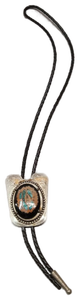 lot 3391 image: Native American Style Bolo Tie with Turquoise Stone