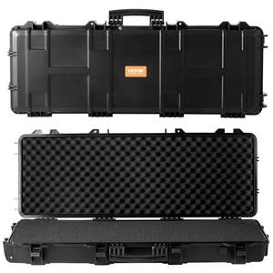 VEVOR Rifle Case, Hard Rifle Case with 4 Layers Fully-protective Foams, 42 inch Lockable Long Storage Case with Wheels, IP67 Waterproof & Dustproof, Black - Retail: $88