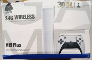 lot 4004 image: SJGAM M15 Plus 2.4G Wireless Gaming Console with Controllers Bundle