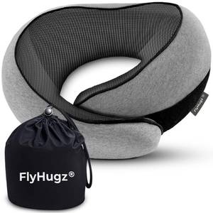 lot 4046 image: FlyHugz� Neck Travel Pillow  Memory Foam Neck Pillow for Comfort on Airplane  Compact and Ergonomic Design for Travel, Car Rides, and Home Use  Ideal for Adults and Kids