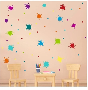 lot 4084 image: Colorful Paint Splash Sticker Sheet 326 piece