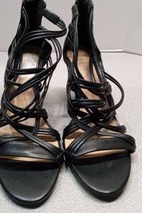 lot 4091 image: Black Leather Strappy High Heel Sandals international concepts - Size 7.5 m