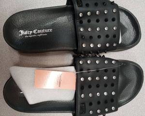 lot 4219 image: Juicy Couture Black Studded Slide Sandals size 9 medium