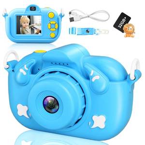 lot 4235 image: Kids Digital Camera with Dual Camera and 32GB SD Card - Perfect for Boys and Girls Aged 3-8, Ideal Christmas or Birthday Gift