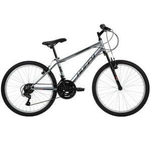 lot 4111 image: 24  Huffy Rock Creek Mountain Bicycle  12 to 19 Years Old  18-Speeds  Grey - Retail $251