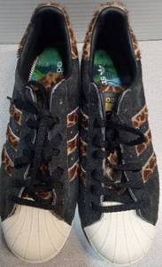 lot 4264 image: Adidas Superstar 80s GRF Leopard Print Sneakers - Womens Size 9 12