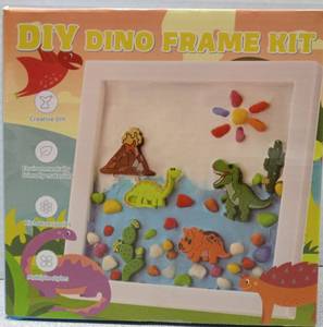 lot 4266 image: DIY Dinosaur Frame Craft Kit for Kids