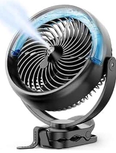 lot 4268 image: 8 Inch Misting Desk Fan with Clip