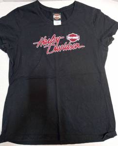 lot 4269 image: Harley Davidson Womens Black T-Shirt - Size XL