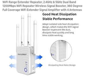 lot 4284 image: GTSTEG WiFi Range Extender 1200Mbps Dual Band Signal Booster